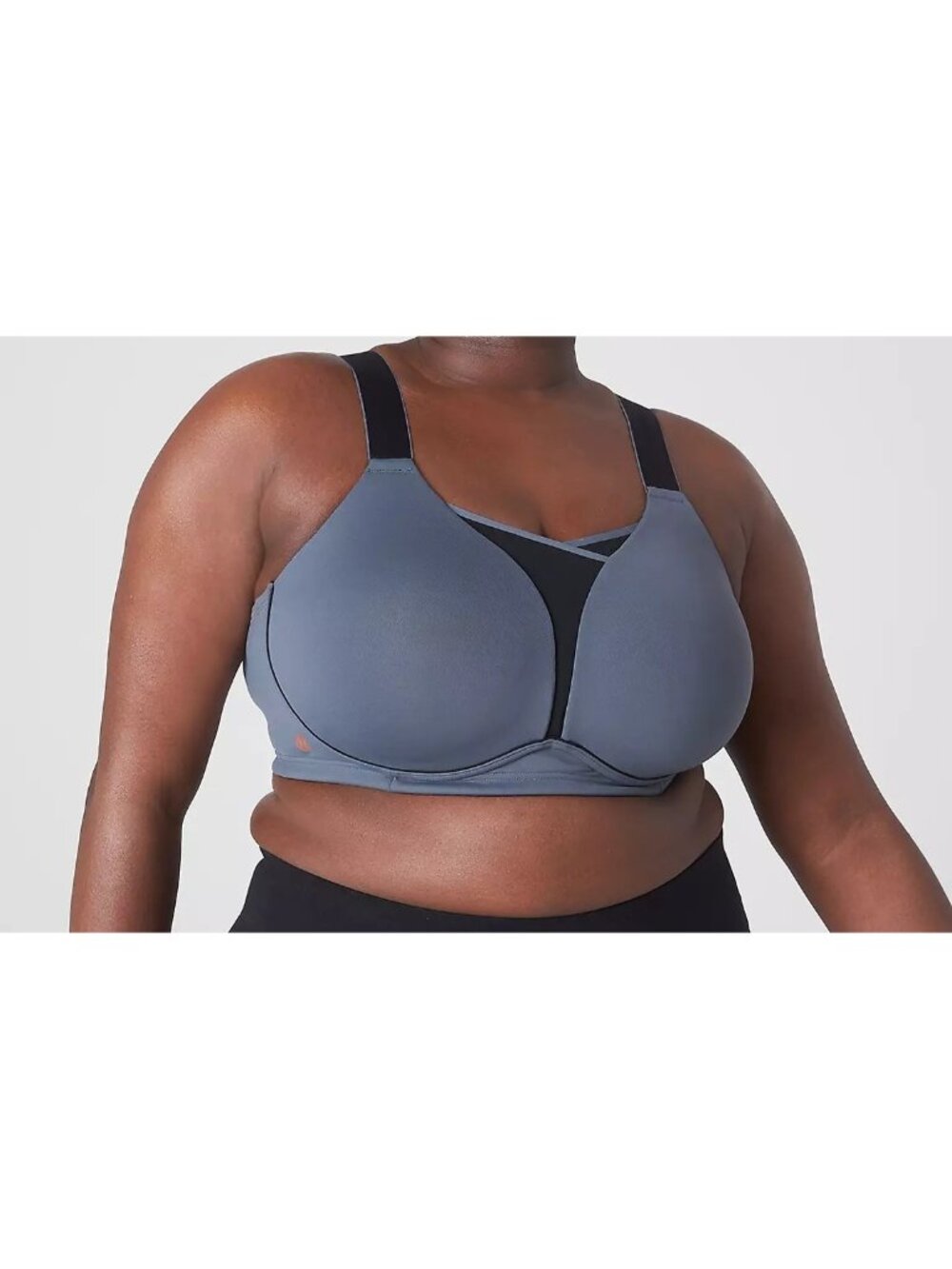 LIVI Lane Bryant Wicking Medium Impact Wirefree Sports Bra Gray Size 46DDD NEW